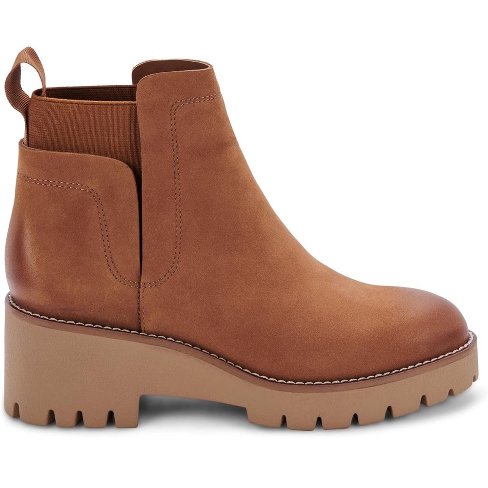 🔥 NEW Blondo Danika Waterproof Boot Ankle Cognac Nubuck